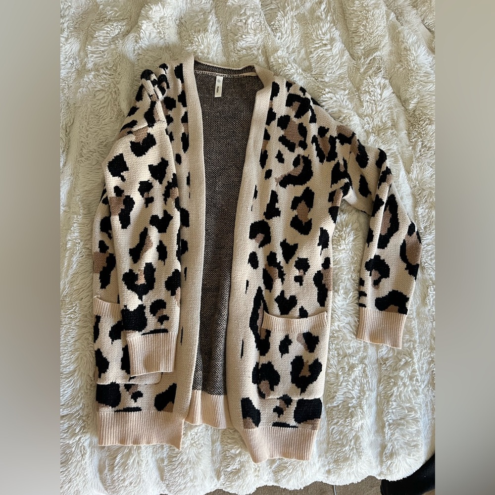 Long knit cardigan